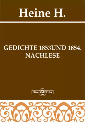 Gedichte 1853 und 1854. Nachlese