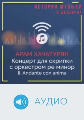 Концерт для скрипки с оркестром ре минор. II. Andante con anima: аудиоиздание