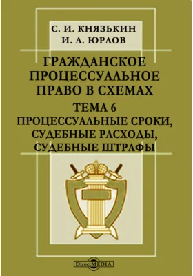 Гражданское процессуальное право в схемах. Тема 6. Процессуальные сроки, судебные расходы, судебные штрафы